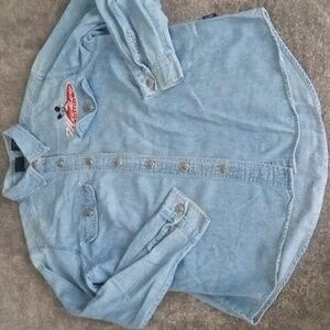 Vintage Mickey Jerry Leigh 90s button down denim shirt